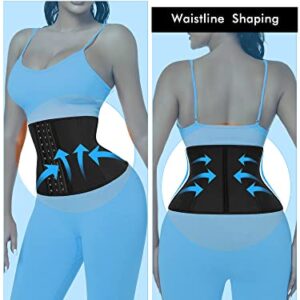 LUXURY-VITA Short Torso Waist Trainer for Women Under Clothes, Waist Cincher Corset Neoprene Sweat Waist Trimmer