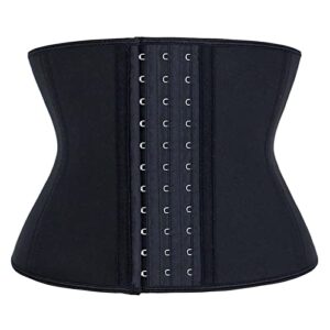 luxury-vita short torso waist trainer for women lower belly fat, waist cincher corset neoprene sweat waist trimmer belt