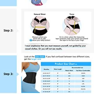 LUXURY-VITA Short Torso Waist Trainer for Women Lower Belly Fat, Waist Cincher Corset Neoprene Sweat Waist Trimmer Belt