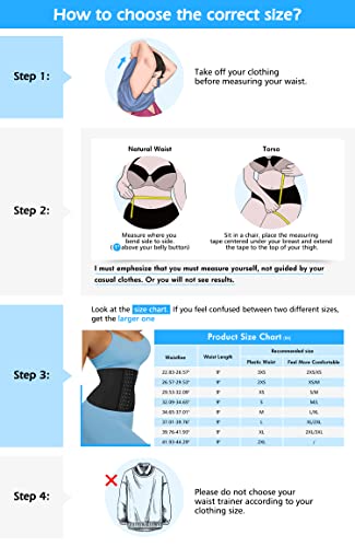 LUXURY-VITA Short Torso Waist Trainer for Women Lower Belly Fat, Waist Cincher Corset Neoprene Sweat Waist Trimmer Belt