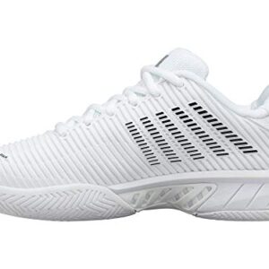 K-Swiss Women's Hypercourt Express 2 Tennis Shoe, White/Black, 7.5 M