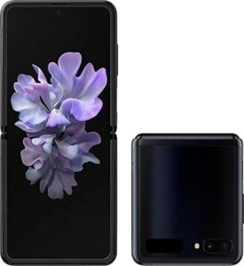 samsung galaxy z flip factory unlocked cell phone |us version - single sim | 256gb of storage | folding glass technology | long-lasting battery | mirror black