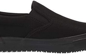 Skechers Women's Canvas Slip on Food Service Shoe, Black, 7.5