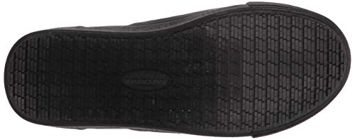 Skechers Women's Canvas Slip on Food Service Shoe, Black, 7.5