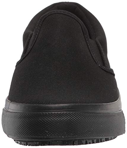 Skechers Women's Canvas Slip on Food Service Shoe, Black, 7.5