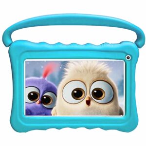 tablet for kids 7 inch kids tablet 32gb android 10 tablet with wifi dual camera child’s edition tablet with shockproof case parental control bluetooth google play youtube for boys girls ages 3-14 blue