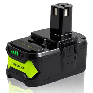 tenhutt 【upgrade 6.0ah lithium replacement battery for ryobi 18v one+ cordless power tool compatible with p102 p103 p104 p105 p107 p108 lithium battery