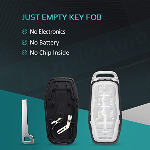 Key Fob Fit for Ford F150 Fusion Mustang Explorer Edge F250 F350 Lincoln MKZ MKC Replacement Keyless Entry Remote Control Smart Key Fob Shell Case with 5 Buttons