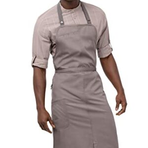 Chef Works Unisex Brio Chef Apron, Mushroom, One Size