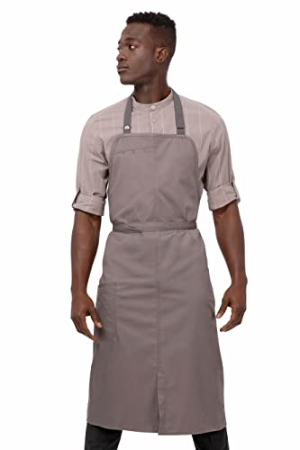 Chef Works Unisex Brio Chef Apron, Mushroom, One Size