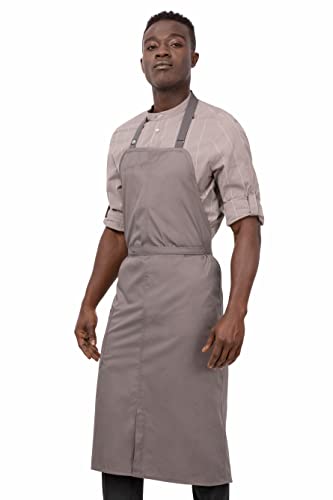 Chef Works Unisex Brio Chef Apron, Mushroom, One Size