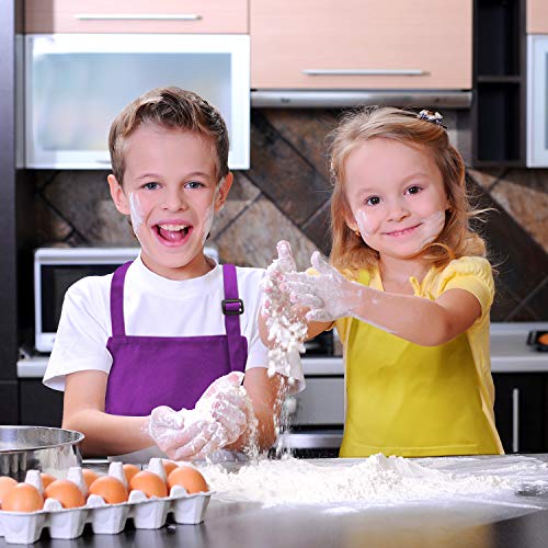 SATINIOR 12 Kids Apron Adjustable Children Chef Painting Pocket Apron for Boys Girls