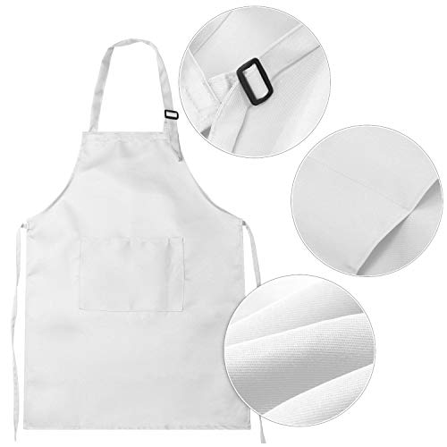 SATINIOR 12 Kids Apron Adjustable Children Chef Painting Pocket Apron for Boys Girls