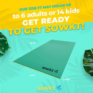 SOWKT Lily Pad Floating Mat (12 x 6 ft) - Made in USA Large Floating Water Mat for Lake and Boating - Floating Water Pad for Lakes | Lilly Pad Floating Water Dock Holds up to 880lbs.