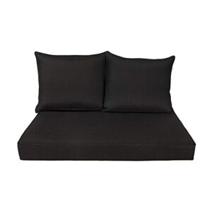 bossima patio furniture cushions comfort deep seat glider loveseat cushion indoor outdoor seating cushions black