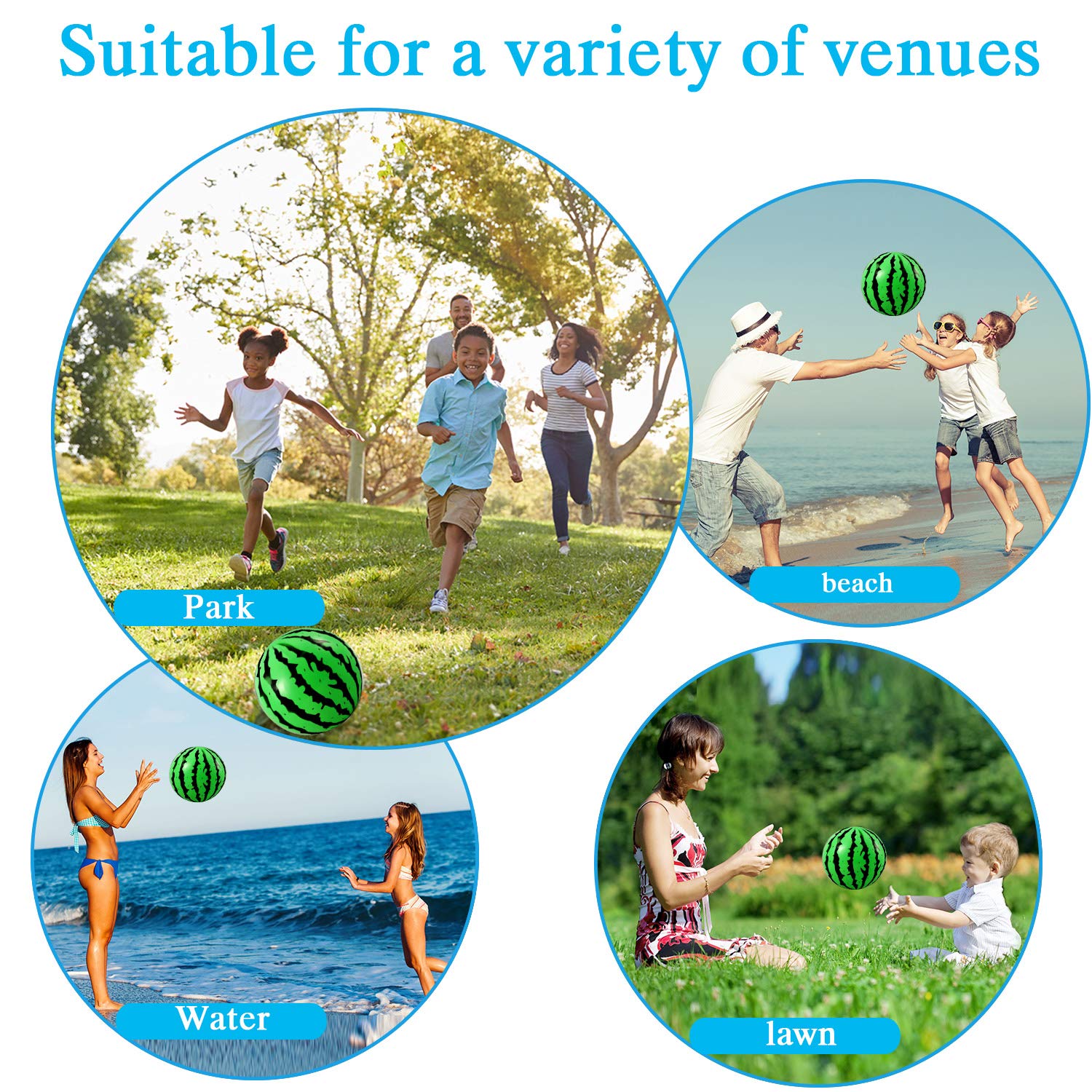 Gejoy 16 Pieces Inflatable Bouncing Ball Inflatable Bouncy Toys Balls for Outdoor Kids Adults Pet Party Supplies, 5.5 Inches