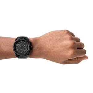 Fossil Men's Bronson Quartz Stainless Steel Chronograph Watch, Color: Black (Model: FS5712)