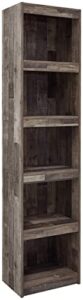 signature design by ashley derekson rustic pier with 3 adjustable shelves, gray pine
