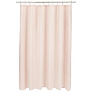 amazon basics linen style bathroom shower curtain, carnation blush, 72" x 72", 11.42" l x 9.45" w
