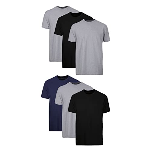 Hanes Men Hanes Men's Cotton Undershirt, Moisture-Wicking Crew Tee Undershirts, Multi-Packs