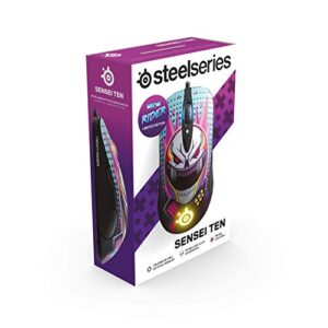 SteelSeries Sensei Ten Neon Rider Edition Gaming Mouse – 18,000 CPI TrueMove Pro Optical Sensor – Ambidextrous Design – 8 Programmable Buttons – 60M Click Mechanical Switches – RGB Lighting