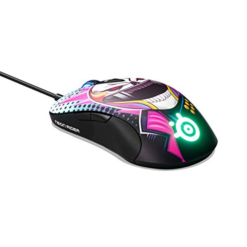 SteelSeries Sensei Ten Neon Rider Edition Gaming Mouse – 18,000 CPI TrueMove Pro Optical Sensor – Ambidextrous Design – 8 Programmable Buttons – 60M Click Mechanical Switches – RGB Lighting