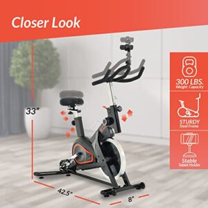 Women’s Health Men’s Health - Indoor Cycling Exercise Bike - Stationary Bike with Bluetooth Smart Connect - Stationary Exercise Bikes for Home Gym Designed to Work with the MyCloudFitness App