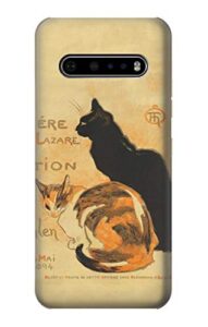 r3229 vintage cat poster case cover for lg v60 thinq 5g