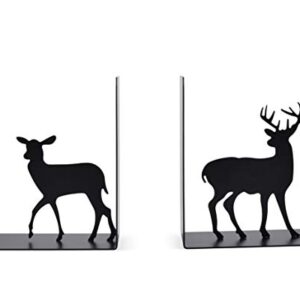 Decorative Metal Deer Bookends, Bookends for Shelves, Book Holders, Book Shelf Organizer, Desk Organizer, Heavy Duty Non-Skid Bookends, Living Room Decor, Home Decor, Creative Gift