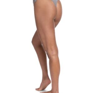 Woolly Clothing Women's Merino Wool Thong Brief - Ultralight - Wicking Breathable Anti-Odor - Grey size:Large