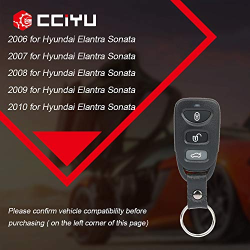 cciyu X 2 Flip Key Fob 4 buttons Replacement for 06 07 08 09 10 for Hyundai Elantra Sonata 2.0L 2.4L 3.3L Series with FCC OSLOKA-310T OSLOKA-360T OSLOKA-950T