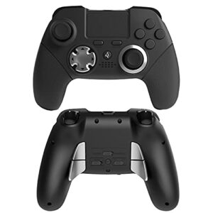 mayfan elite controller with back paddles for ps4, 6 axis sensor modded custom programmable dual vibration elite ps4/ps3 wireless game controller joystick for fps games