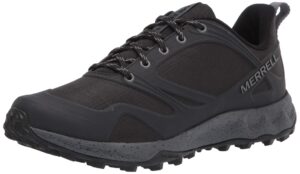 merrell men's altalight hiking shoe, black/rock - 12 medium