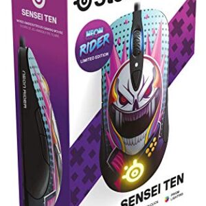 SteelSeries Sensei Ten - Gaming Mouse - 18, 000 CPI Truemove Pro Optical Sensor - Ambidextrous design - 8 Programmable Buttons - CS: GO Neon Rider Edition PC