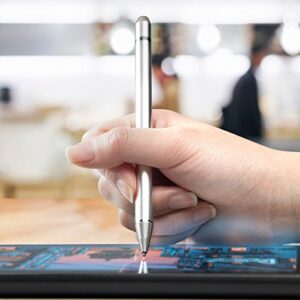 BoxWave Stylus Pen Compatible with LG V60 ThinQ 5G (Single Screen) (Stylus Pen by BoxWave) - AccuPoint Active Stylus, Electronic Stylus with Ultra Fine Tip - Metallic Silver