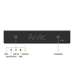 Arylic A30+ WiFi & Bluetooth 5.0 Mini Stereo Amplifier, 2 Channel Class D Wireless Amplifier, Home Amplifier for Speakers with spotify,airplay,Multiroom/multizone Digital Audio Speaker Amp