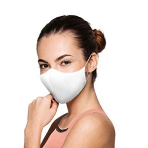 Bloch Soft Stretch Reusable Face Mask, White, Adult, 3 Count (Pack of 1)