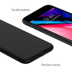 Case for LG V60 ThinQ 5G Cover + Screen Protector Tempered Glass Protective Film - YZKJ Flexible Soft Gel Black TPU Silicone Protection Case for LG V60 ThinQ 5G (6.8") - LLM10