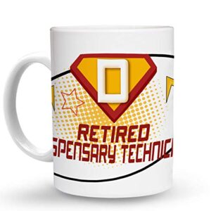 makoroni - retired dispensary technician career 15 oz ceramic large coffee mug/cup design#17