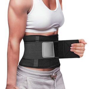 portzon waist trainer for women men weight loss everyday wear, sport girdle belt, waist sweat belt slimmer body shaper