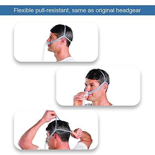 Replacement Headgear Straps for ResMed Airfit P10 Nasal Pillow Mask Holder Included 2 Super Elastic Straps & 4 Adjustment Clips