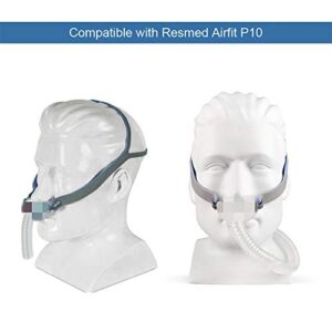 Replacement Headgear Straps for ResMed Airfit P10 Nasal Pillow Mask Holder Included 2 Super Elastic Straps & 4 Adjustment Clips