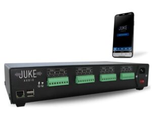 juke-6 | 6 zone, 12 channel, audio amplifier with wirless streaming | | compatible with apple & android | whole home audio system