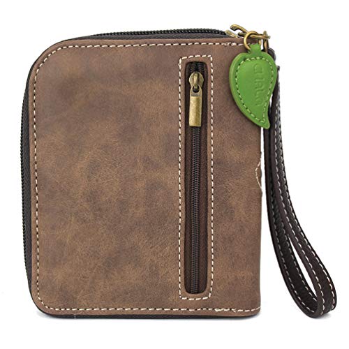 CHALA Handbags- Zip Around Wallet, Wristlet, 8 Credit Card Slots Sturdy Coin Purse for women (Sunflower)