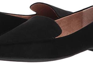 Amazon Essentials Women's Loafer Flat, Black Microsuede, 11 Wide