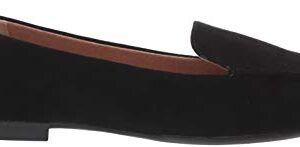 Amazon Essentials Women's Loafer Flat, Black Microsuede, 11 Wide