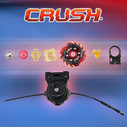 Crush Blades Metal Fusion Starter Set with 1 Battle Top Mercury Anubius 85XF, 1 Launcher, Metal Wheel, Track and Base, Duel Spinning Game for Kids Aged 8 and Above