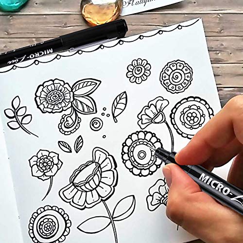 Dyvicl Hand Lettering Pens, Calligraphy Brush Pens Art Markers for Beginners Writing, Sketching, Art Drawing, Illustration, Scrapbooking, Journaling, Black Ink Pen Set, 12 Size