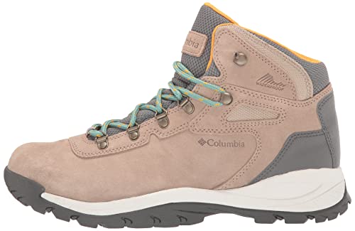 Columbia Women’s Newton Ridge Plus Waterproof Amped Hiking Boot, Waterproof Leather, Oxford Tan/Dusty Green, 9