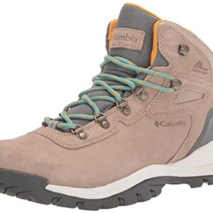 Columbia Women’s Newton Ridge Plus Waterproof Amped Hiking Boot, Waterproof Leather, Oxford Tan/Dusty Green, 9